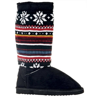 Women’s boots with removable knitted spat