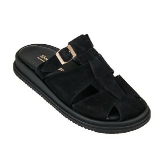 Γυναικείο σανδάλι τύπου σαμπό - Μαύρο Γυναικείο σανδάλι τύπου σαμπό - Μαύρο